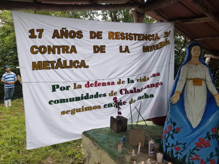 Chalatenago rinde tributo a la Virgen de la Resistencia que protegió la vida, el agua y el territorio de la minería