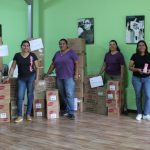 Mujeres lideresas beneficiadas por Banco de Alimentos de E.S.